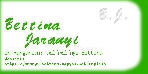 bettina jaranyi business card